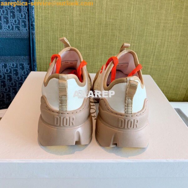 Replica Dior D-Connect Sneaker Technical Fabric Multicolor Neon Orange 10