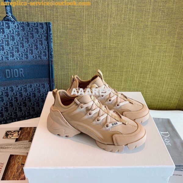 Replica Dior D-Connect Sneaker Technical Fabric Nude 4