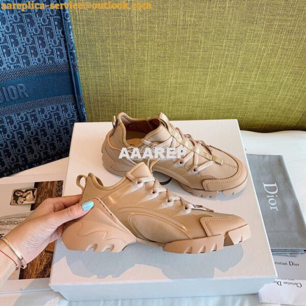 Replica Dior D-Connect Sneaker Technical Fabric Nude 8