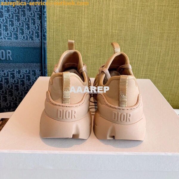 Replica Dior D-Connect Sneaker Technical Fabric Nude 9