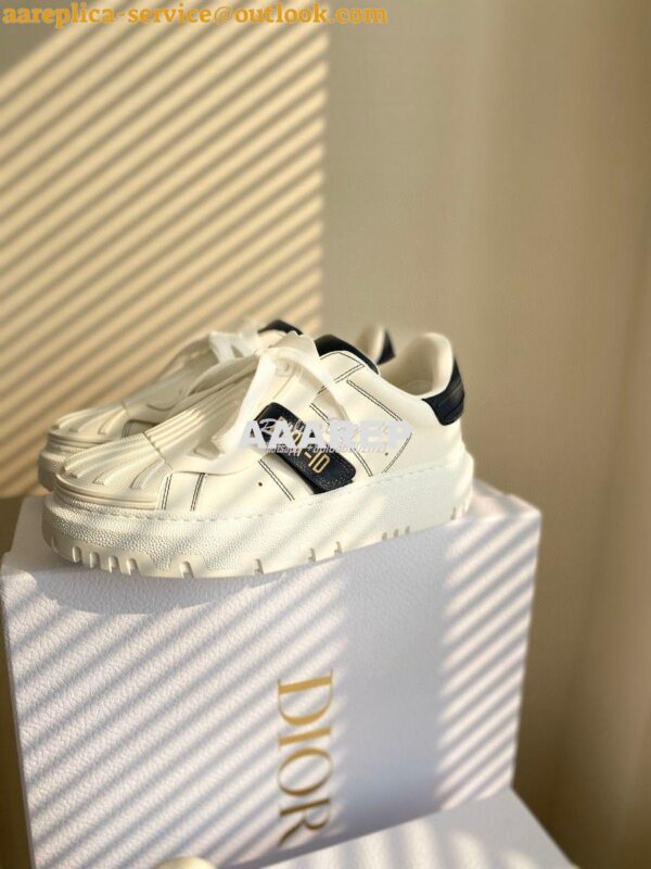 Replica DiorID Sneaker White Rubber and Calfskin KCK278 with Black 4