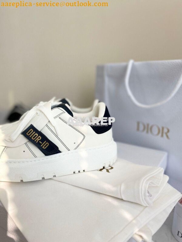 Replica DiorID Sneaker White Rubber and Calfskin KCK278 with Black 6