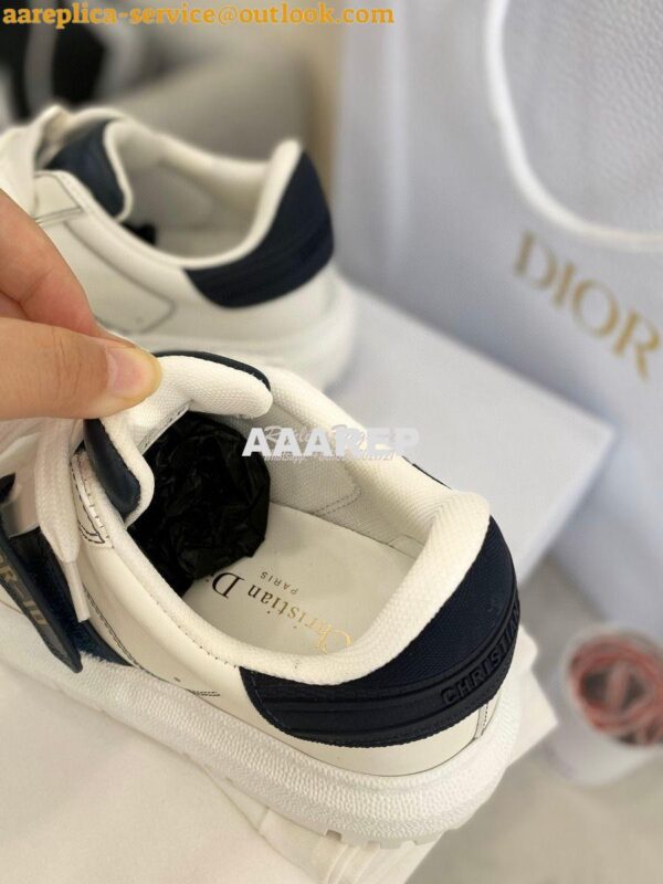 Replica DiorID Sneaker White Rubber and Calfskin KCK278 with Black 7