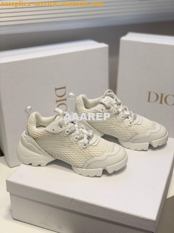 Replica Dior D-Connect Sneaker White Mesh KCK280 4