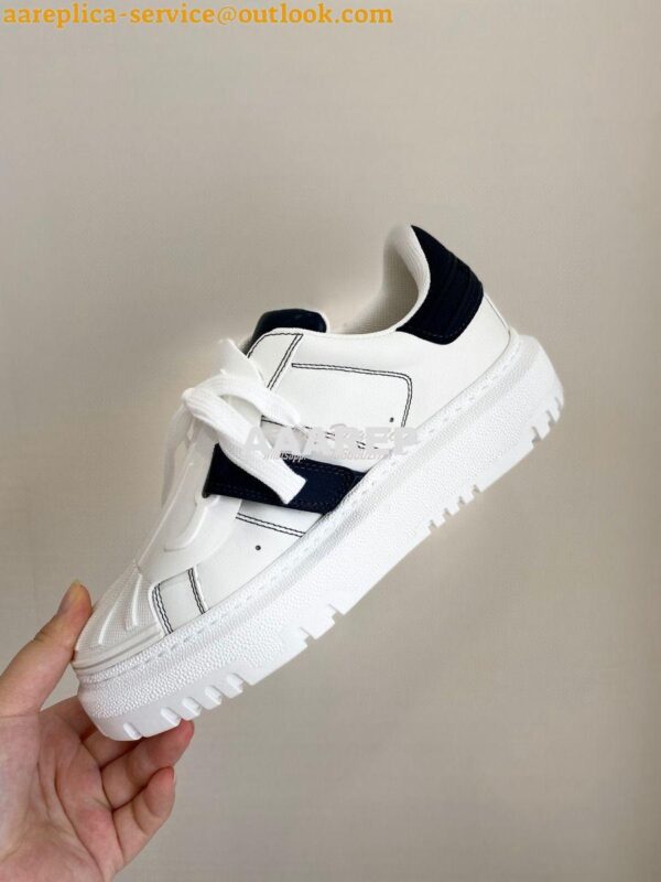 Replica DiorID Sneaker White Rubber and Calfskin KCK278 with Black 8