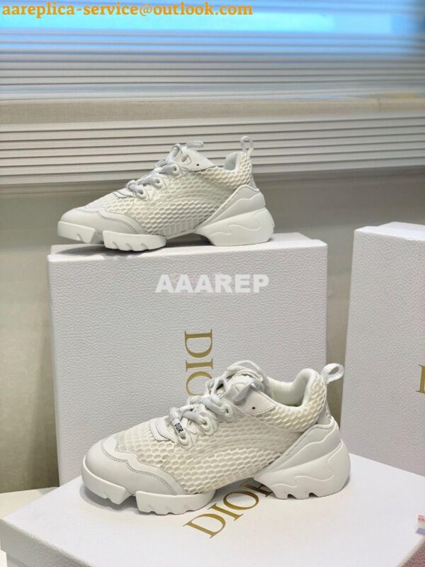 Replica Dior D-Connect Sneaker White Mesh KCK280 5