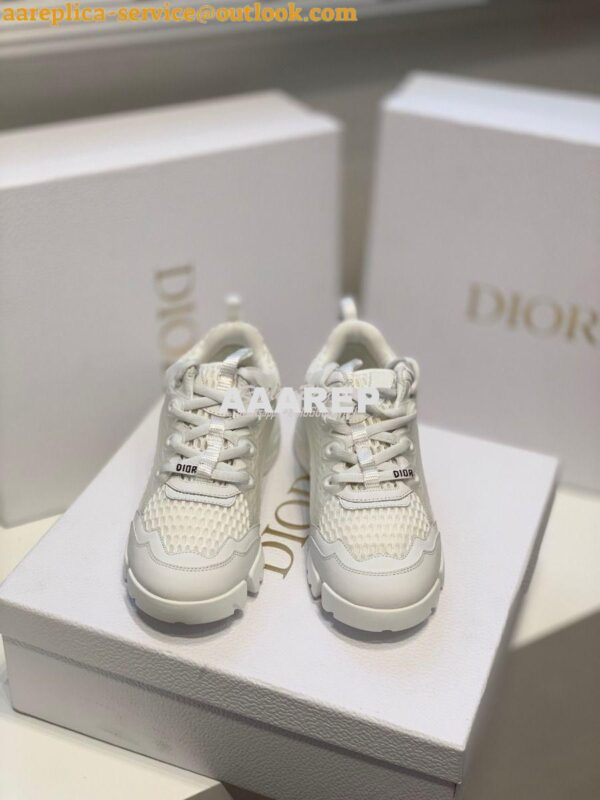 Replica Dior D-Connect Sneaker White Mesh KCK280 6