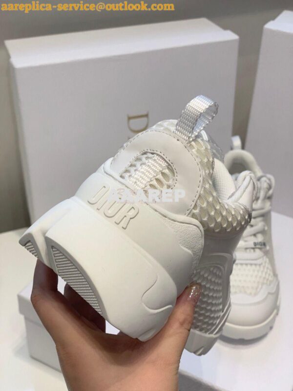 Replica Dior D-Connect Sneaker White Mesh KCK280 8