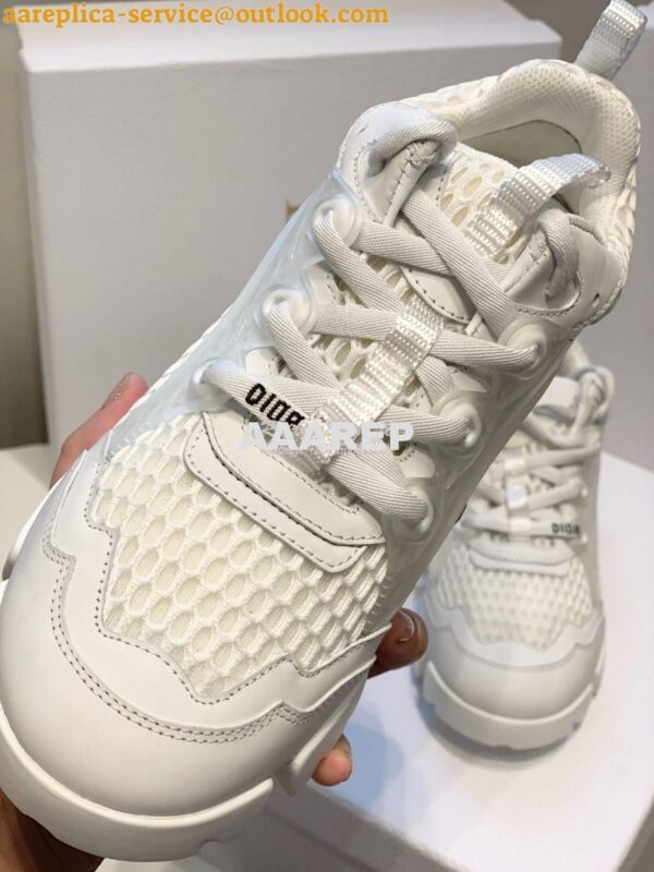 Replica Dior D-Connect Sneaker White Mesh KCK280 9