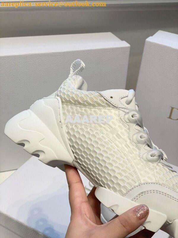 Replica Dior D-Connect Sneaker White Mesh KCK280 10