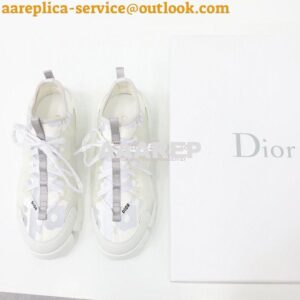 Replica Dior D-Connect Sneaker White Spatial Printed Reflective Techni 2