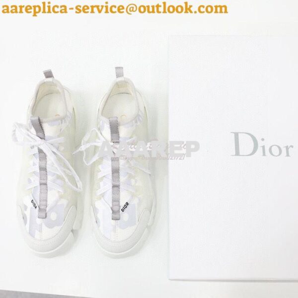 Replica Dior D-Connect Sneaker White Spatial Printed Reflective Techni 4