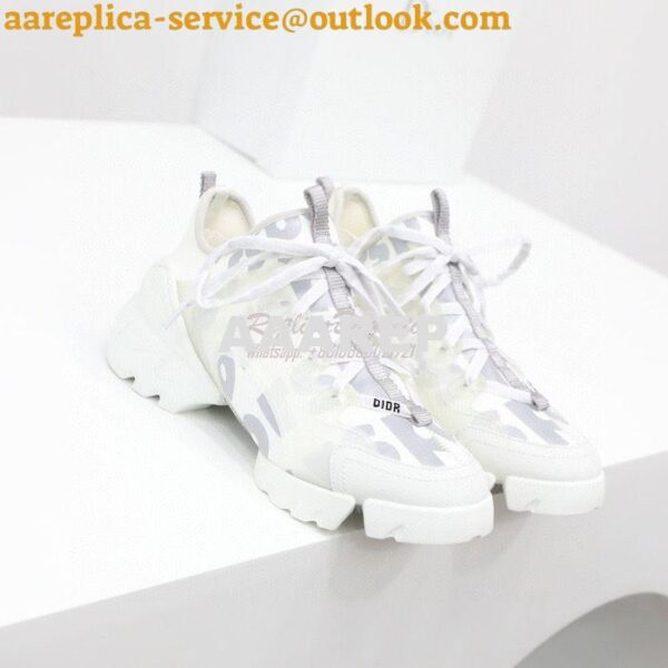 Replica Dior D-Connect Sneaker White Spatial Printed Reflective Techni 5