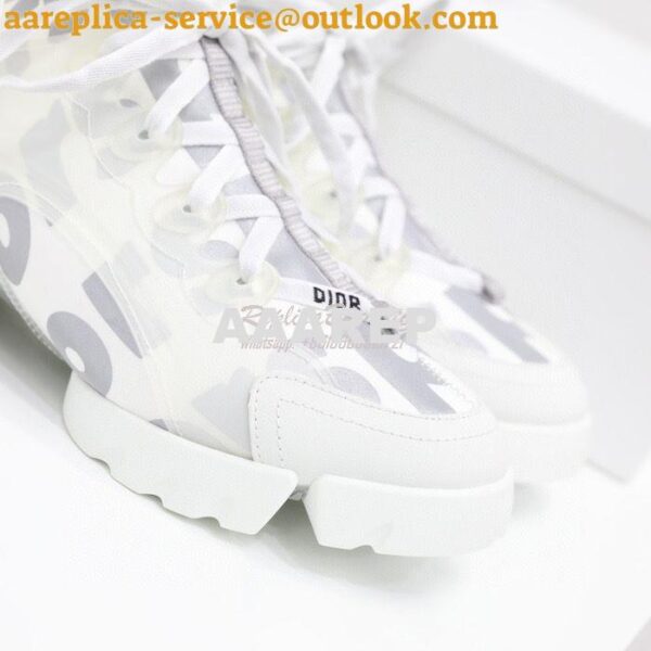 Replica Dior D-Connect Sneaker White Spatial Printed Reflective Techni 7