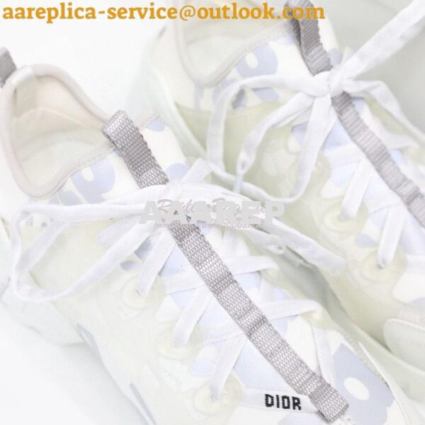 Replica Dior D-Connect Sneaker White Spatial Printed Reflective Techni 8