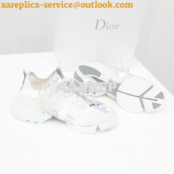 Replica Dior D-Connect Sneaker White Spatial Printed Reflective Techni 12