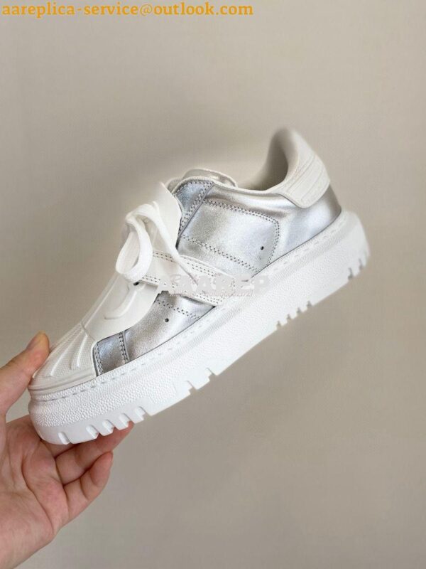 Replica DiorID Sneaker White Rubber and Calfskin KCK278 with Metalli 9