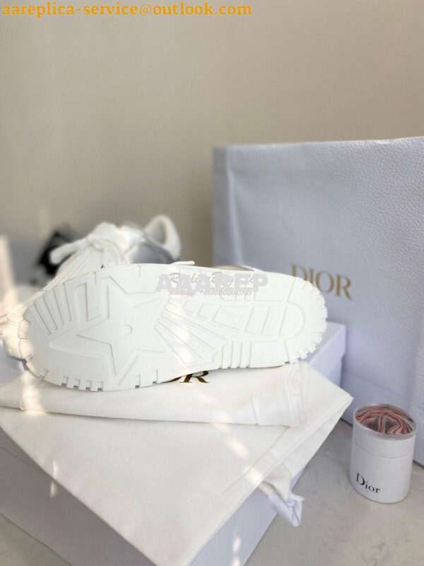 Replica DiorID Sneaker White Rubber and Calfskin KCK278 with Metalli 11