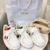 Replica DiorID Sneaker White Rubber and Calfskin KCK278 with Metalli