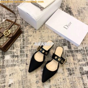 Replica Dior D-DIOR Mule KCB442 Black 2