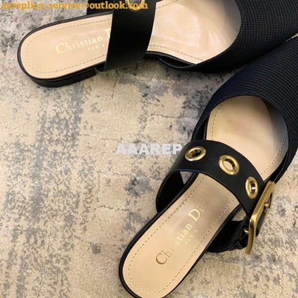 Replica Dior D-DIOR Mule KCB442 Black 4