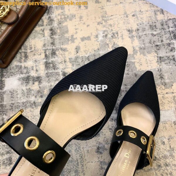 Replica Dior D-DIOR Mule KCB442 Black 6