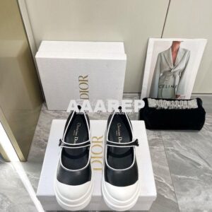 Replica Dior D-Doll 2.0 Pump Black White Supple Calfskin KCP951