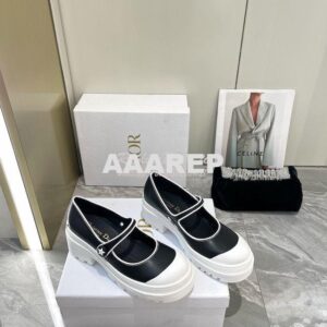 Replica Dior D-Doll 2.0 Pump Black White Supple Calfskin KCP951 2