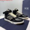 Replica Dior 3SH132 B27 High Top Sneaker Gray and white Calfskin With Oblique Jacquard 2