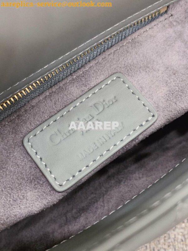 Replica Dior Mini Lady Dior Ultra-Matte Stone Grey Tote Bag 10