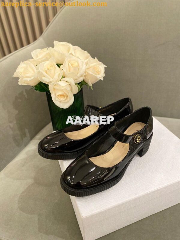 Replica Dior D-Doll Pump Black Shiny Calfskin KCP909 3