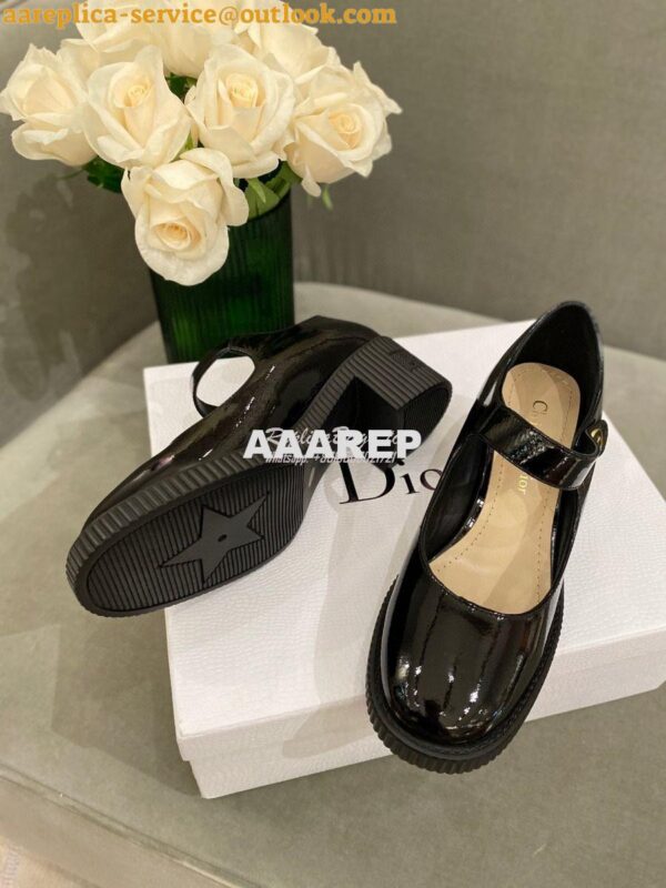 Replica Dior D-Doll Pump Black Shiny Calfskin KCP909 4