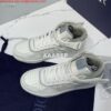 Replica Dior 3SH132 B27 High Top Sneaker Gray and white Calfskin With Oblique Jacquard