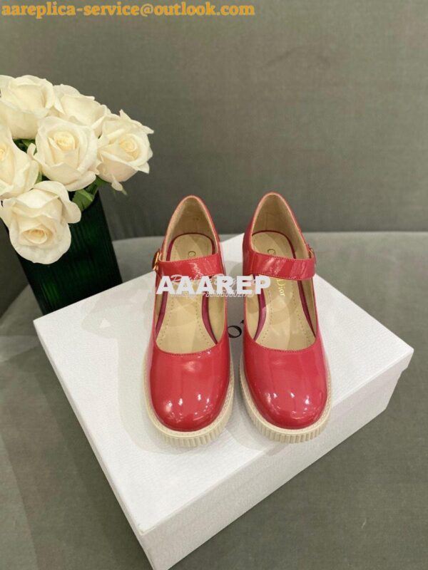 Replica Dior D-Doll Pump Pink Shiny Calfskin KCP909 3