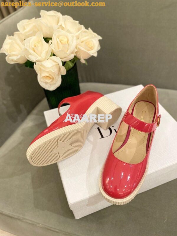 Replica Dior D-Doll Pump Pink Shiny Calfskin KCP909 6