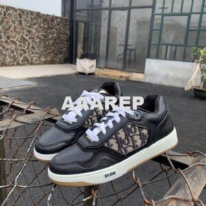 Replica Dior 3SN272 B27 Low Top Sneaker Black Smooth Calfskin 2