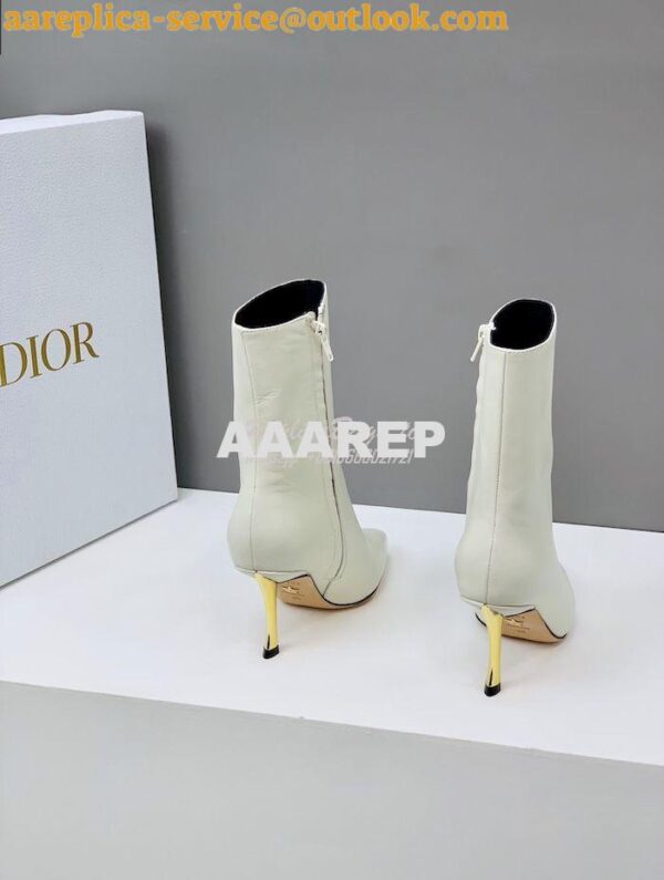 Replica Dior D-Fame Heeled Ankle Boot KDI806 Smooth Calfskin 15