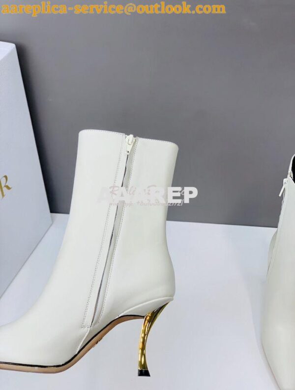 Replica Dior D-Fame Heeled Ankle Boot KDI806 Smooth Calfskin 18