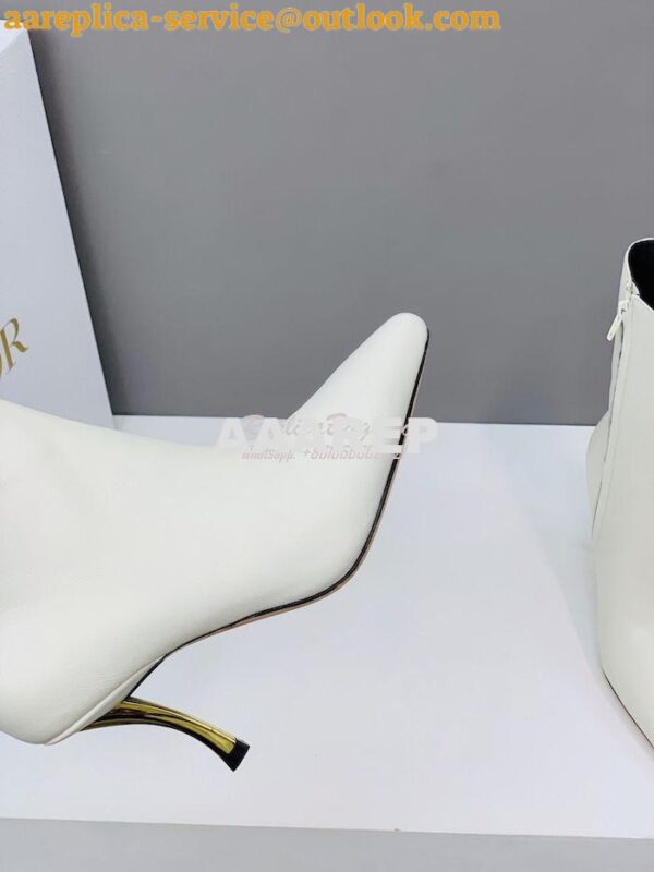 Replica Dior D-Fame Heeled Ankle Boot KDI806 Smooth Calfskin 17