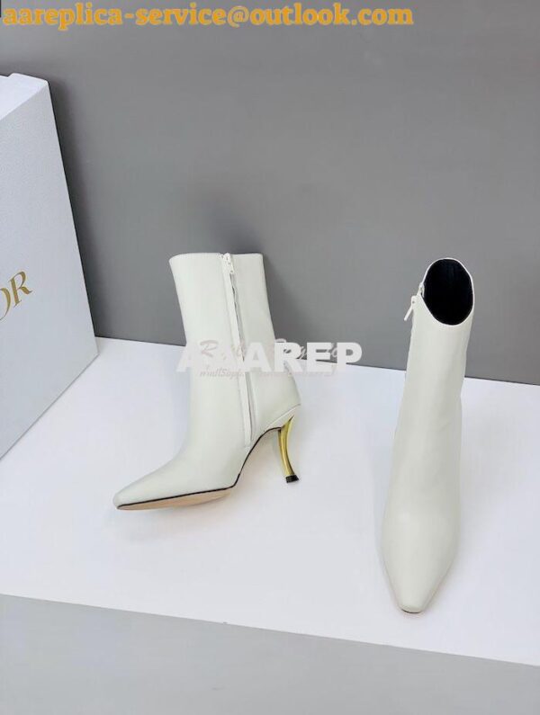 Replica Dior D-Fame Heeled Ankle Boot KDI806 Smooth Calfskin 20