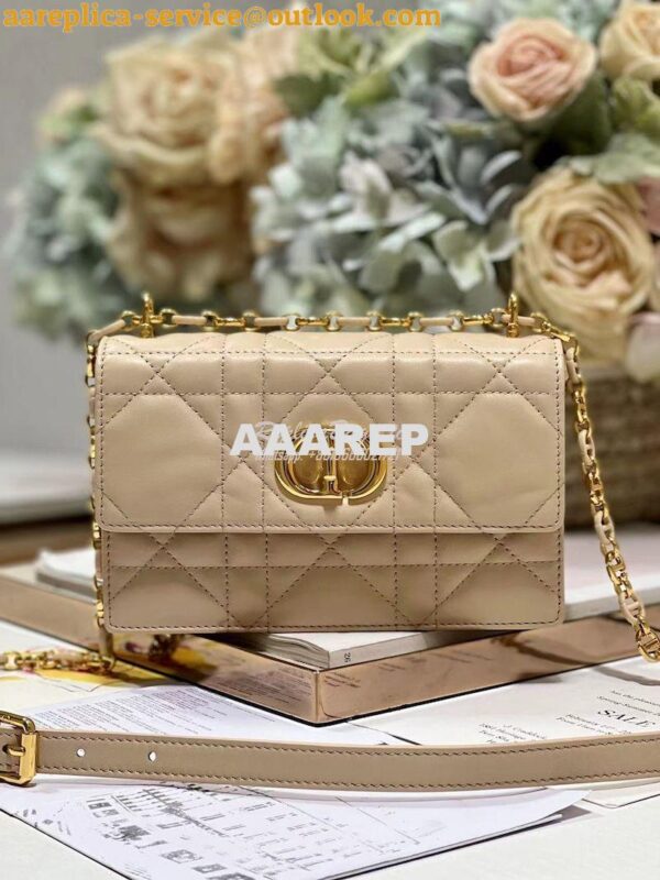 Replica Dior Miss Caro Mini Bag Macrocannage Lambskin S5169U Caramel B