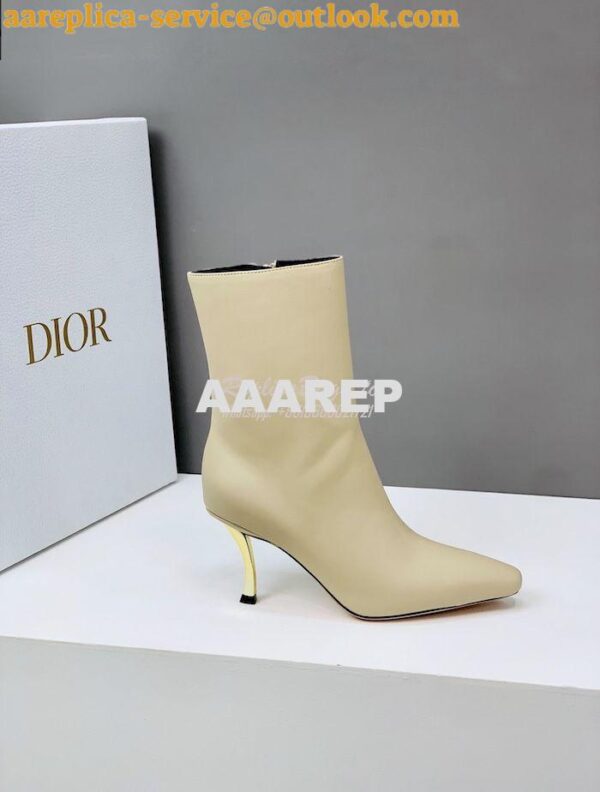 Replica Dior D-Fame Heeled Ankle Boot KDI806 Smooth Calfskin 21