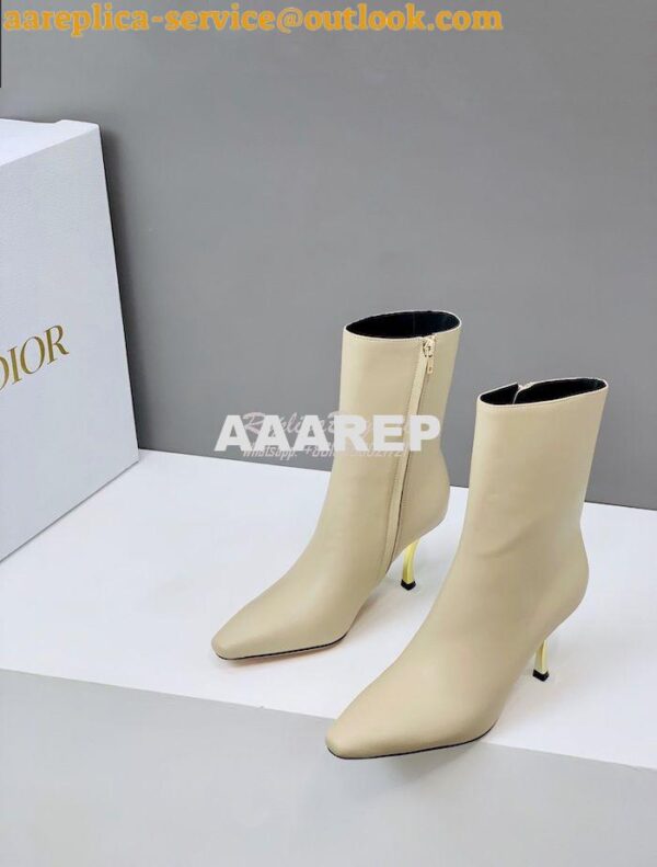 Replica Dior D-Fame Heeled Ankle Boot KDI806 Smooth Calfskin 22