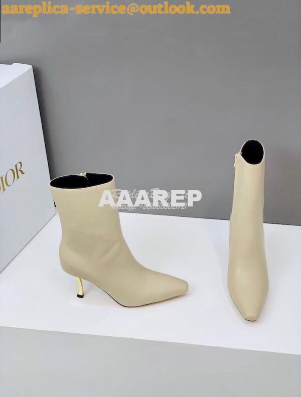 Replica Dior D-Fame Heeled Ankle Boot KDI806 Smooth Calfskin 23