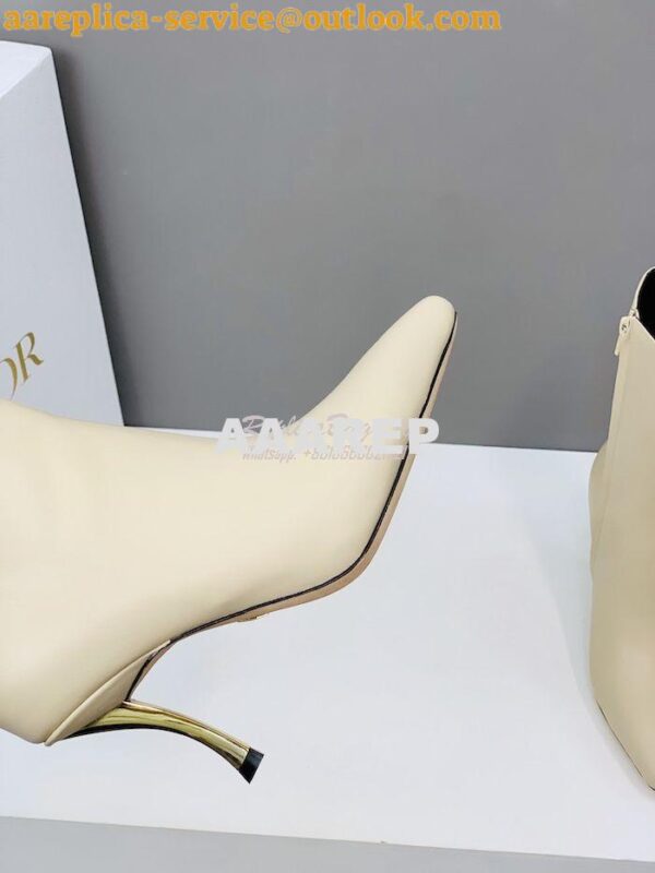 Replica Dior D-Fame Heeled Ankle Boot KDI806 Smooth Calfskin 26