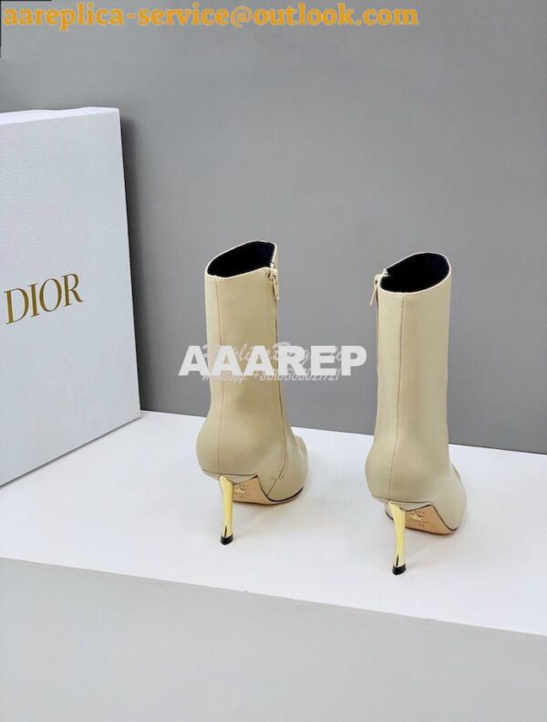 Replica Dior D-Fame Heeled Ankle Boot KDI806 Smooth Calfskin 27