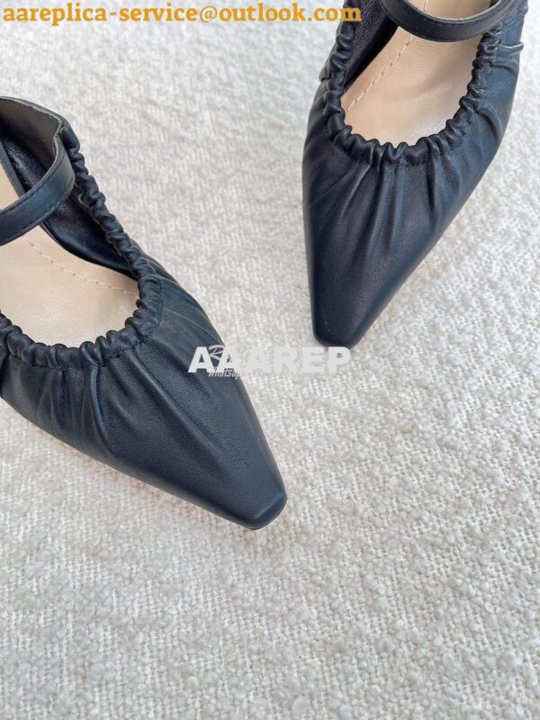 Replica Dior D-Fame Heeled Mule KCQ776 Lambskin 11