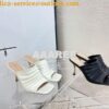 Replica Dior D-Fame Heeled Mule KCQ776 Lambskin