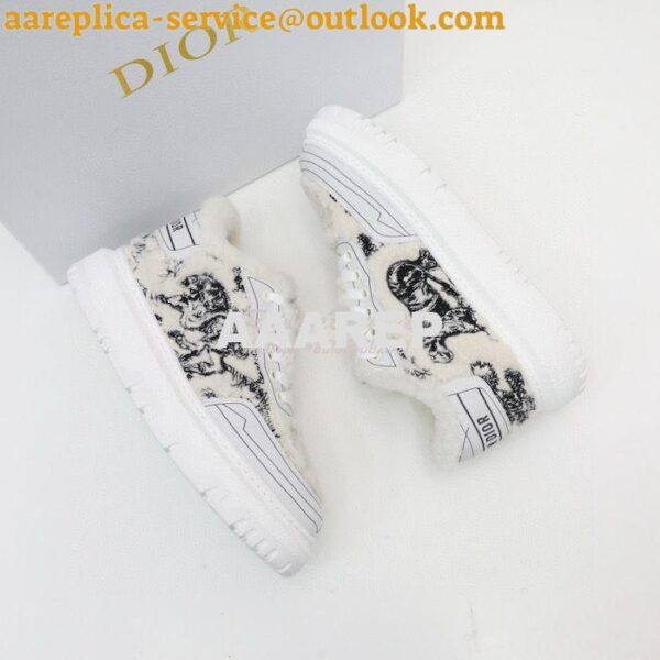 Replica Dior Addict Sneaker Black Toile de Jouy Embroidered Natural Sh 7