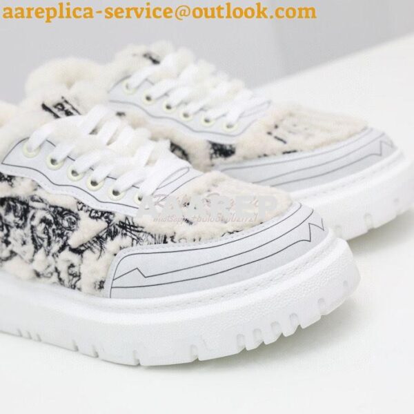 Replica Dior Addict Sneaker Black Toile de Jouy Embroidered Natural Sh 8